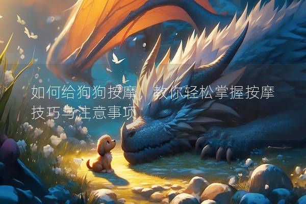 如何給狗狗按摩，教你輕松掌握按摩技巧與注意事項