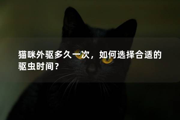 貓咪外驅(qū)多久一次，如何選擇合適的驅(qū)蟲時間？