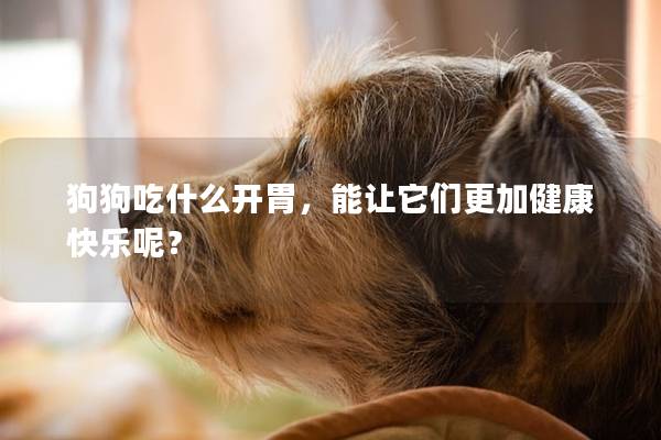 狗狗吃什么開胃，能讓它們更加健康快樂呢？