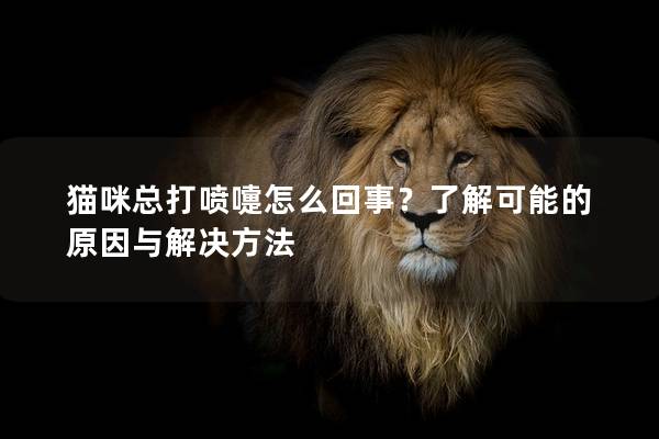 貓咪總打噴嚏怎么回事?了解可能的原因與解決方法