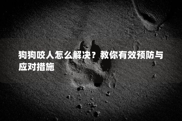 狗狗咬人怎么解決？教你有效預防與應對措施