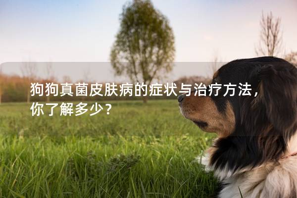 狗狗真菌皮膚病的癥狀與治療方法,你了解多少? 狗狗真菌皮膚病的癥狀與治療方法,你了解多少?