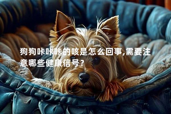 狗狗咔咔咔的咳是怎么回事,需要注意哪些健康信號？
