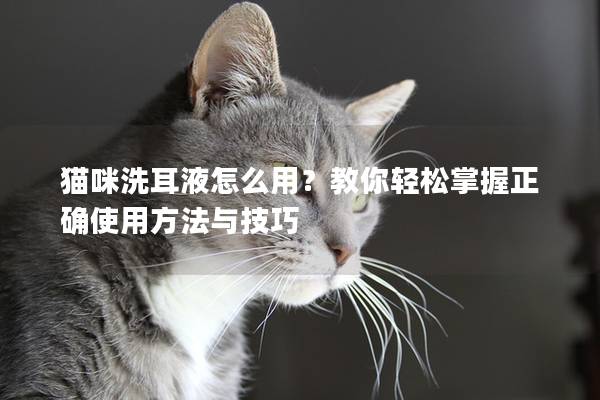 貓咪洗耳液怎么用？教你輕松掌握正確使用方法與技巧