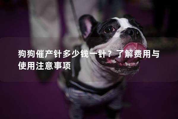 狗狗催產針多少錢一針？了解費用與使用注意事項