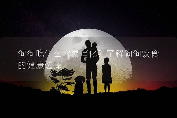 狗狗吃什么容易消化?了解狗狗飲食的健康選擇 狗狗吃什么容易消化?了解狗狗飲食的健康選擇