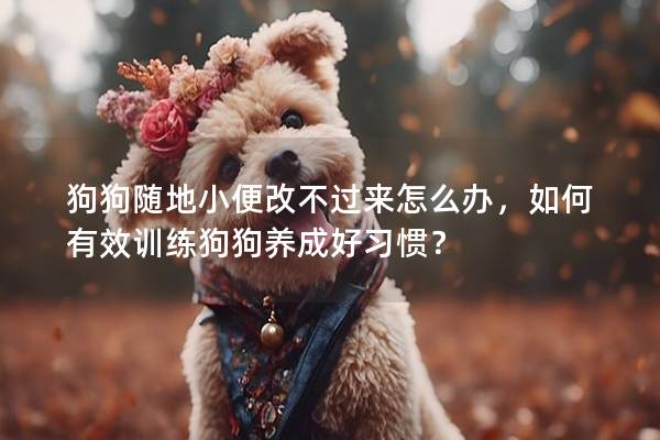 狗狗隨地小便改不過來怎么辦，如何有效訓練狗狗養成好習慣？