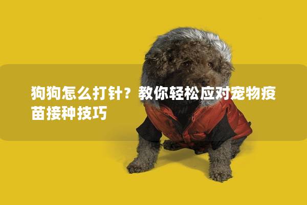 狗狗怎么打針?教你輕松應對寵物疫苗接種技巧 狗狗怎么打針?教你輕松應對寵物疫苗接種技巧