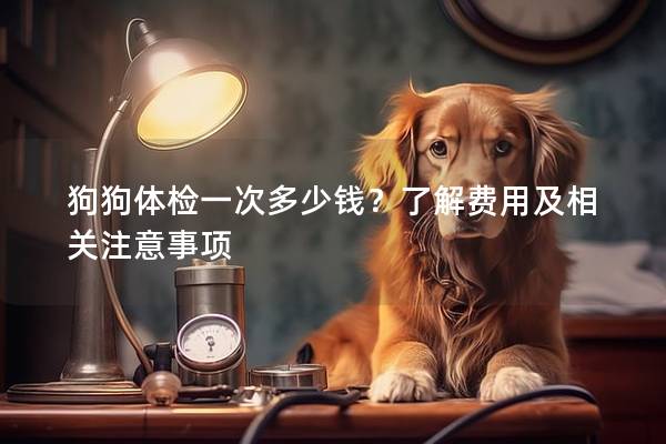 狗狗體檢一次多少錢？了解費用及相關注意事項