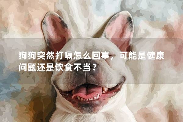 狗狗突然打嗝怎么回事，可能是健康問題還是飲食不當？