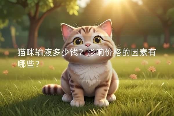 貓咪輸液多少錢？影響價格的因素有哪些？